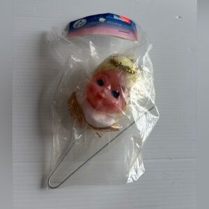 Vintage Angel Doll Head Ornament Craft Pick Ugarit Montreal NOS